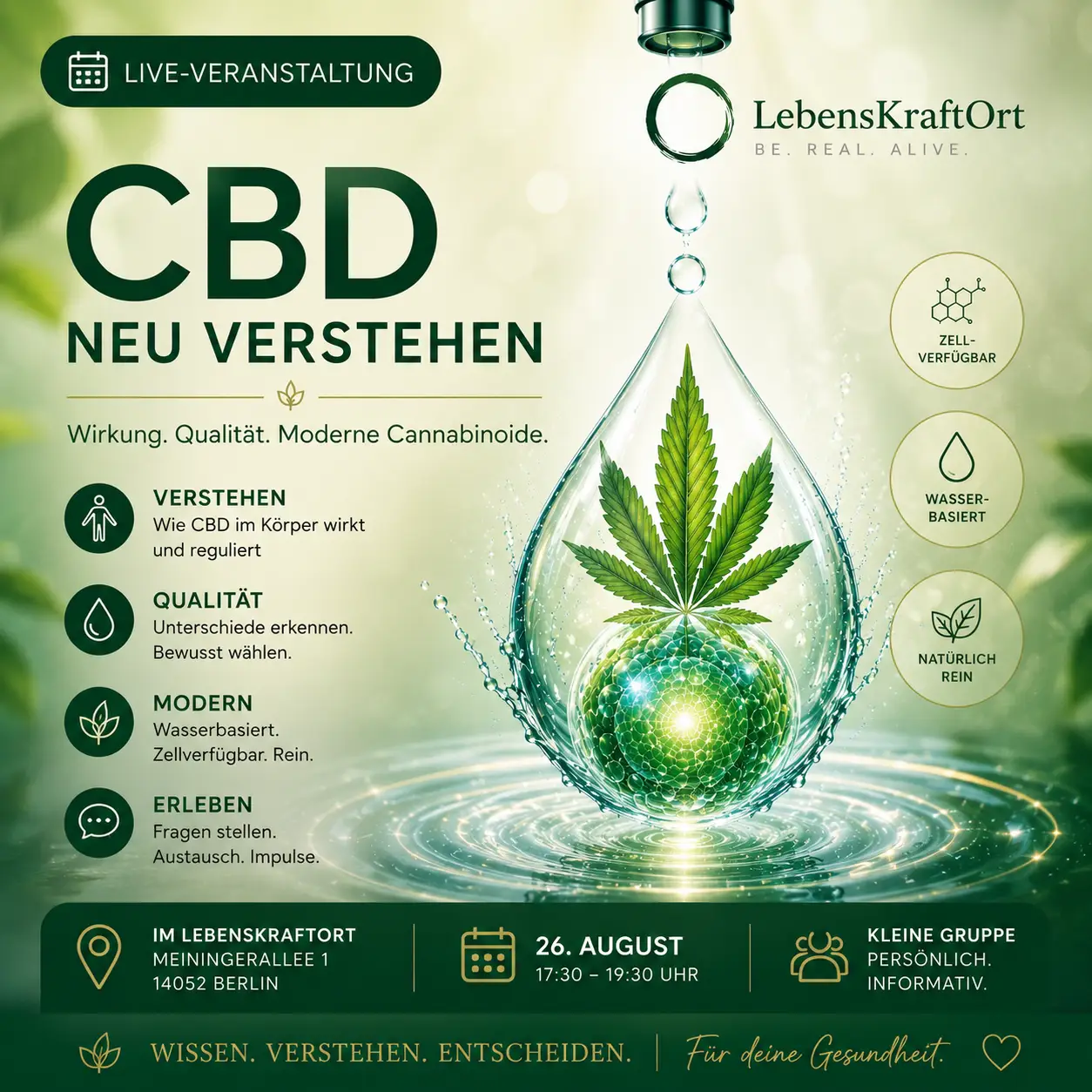 CBD neu verstehen: Live-Veranstaltung in Berlin